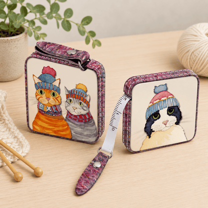 Målebånd – Cats In Hats – Emma Ball - Strikkeredet Design -