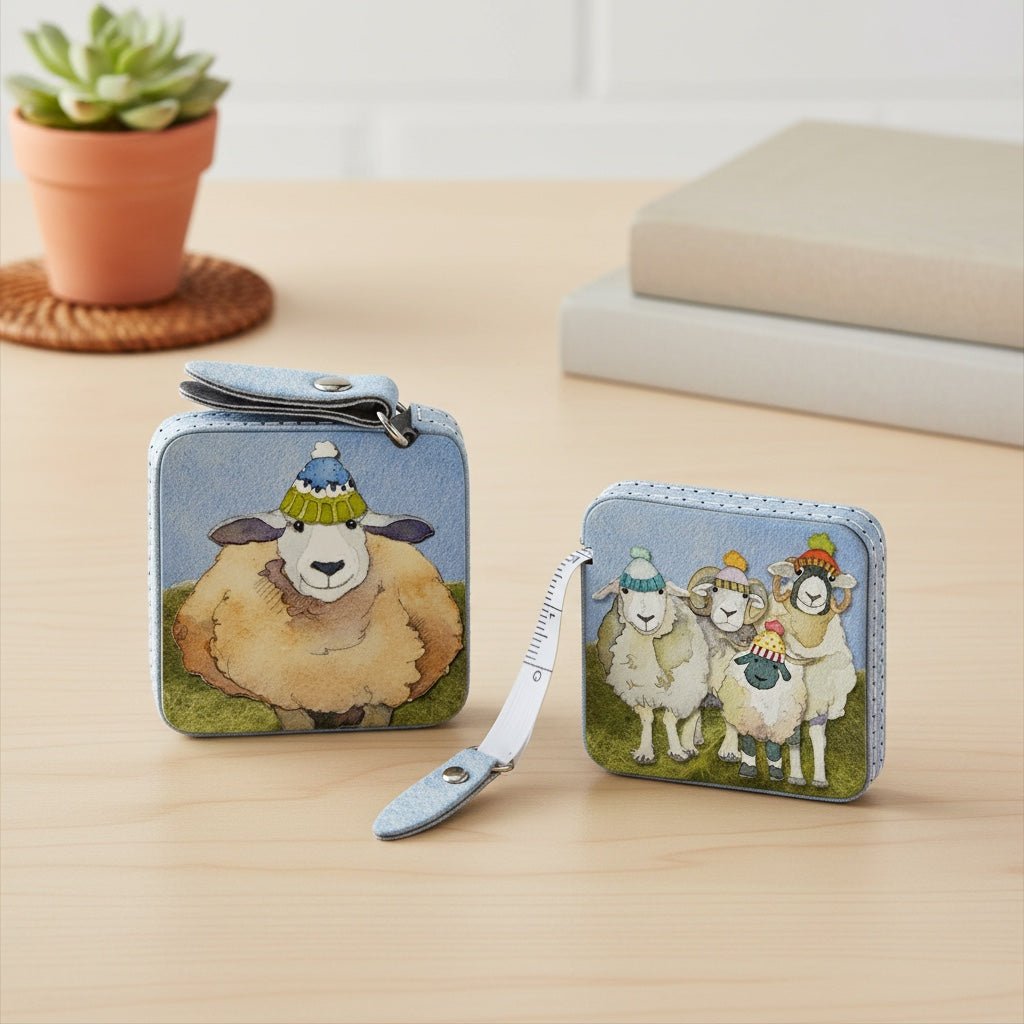 Målebånd – happy sheep – Emma Ball - Strikkeredet Design -