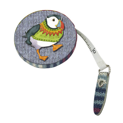 Målebånd – woolly puffins – Emma Ball - Strikkeredet Design - 