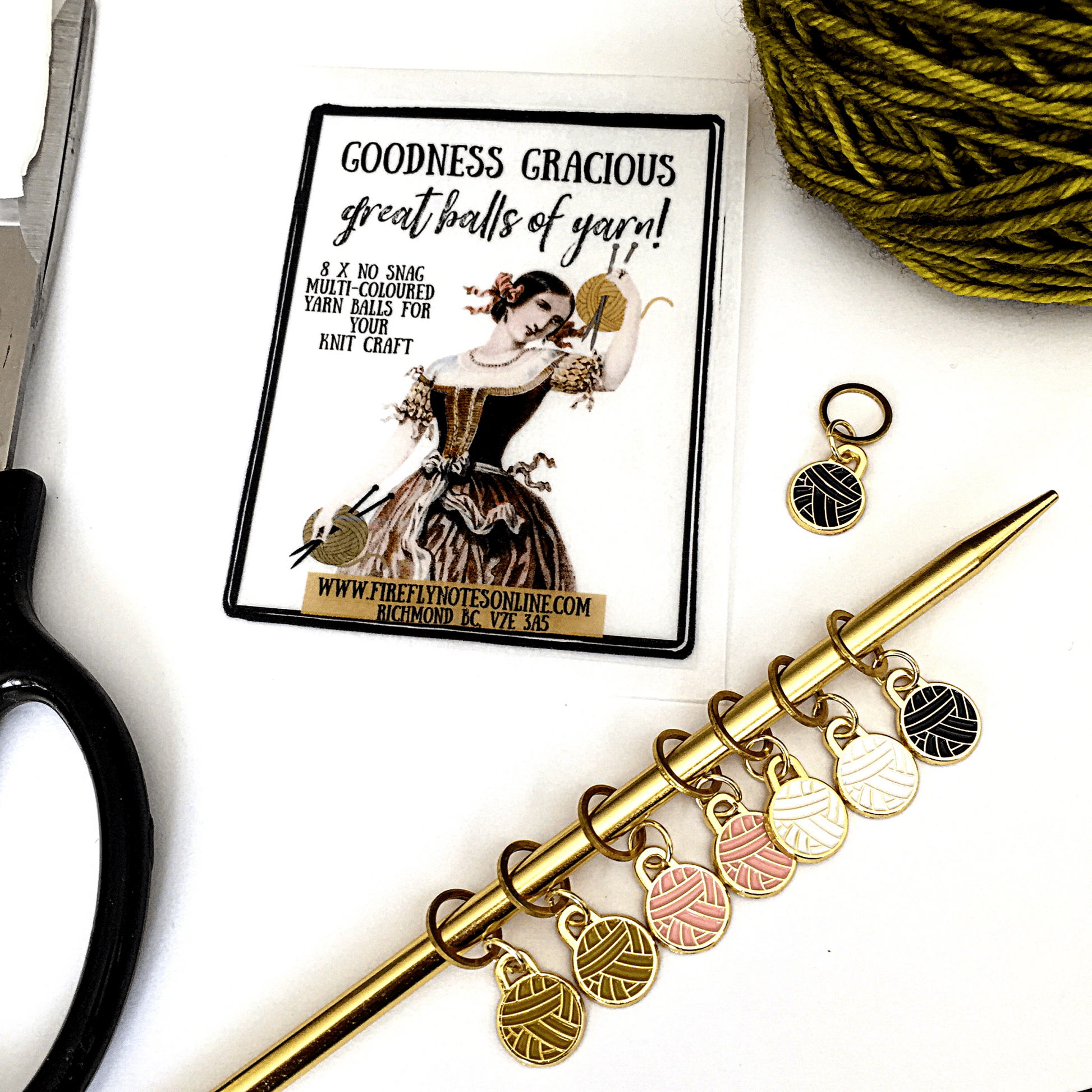 Maskemarkører – garnnøste – Firefly Notes - Strikkeredet Design -