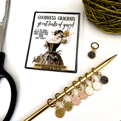 Maskemarkører – garnnøste – Firefly Notes - Strikkeredet Design -
