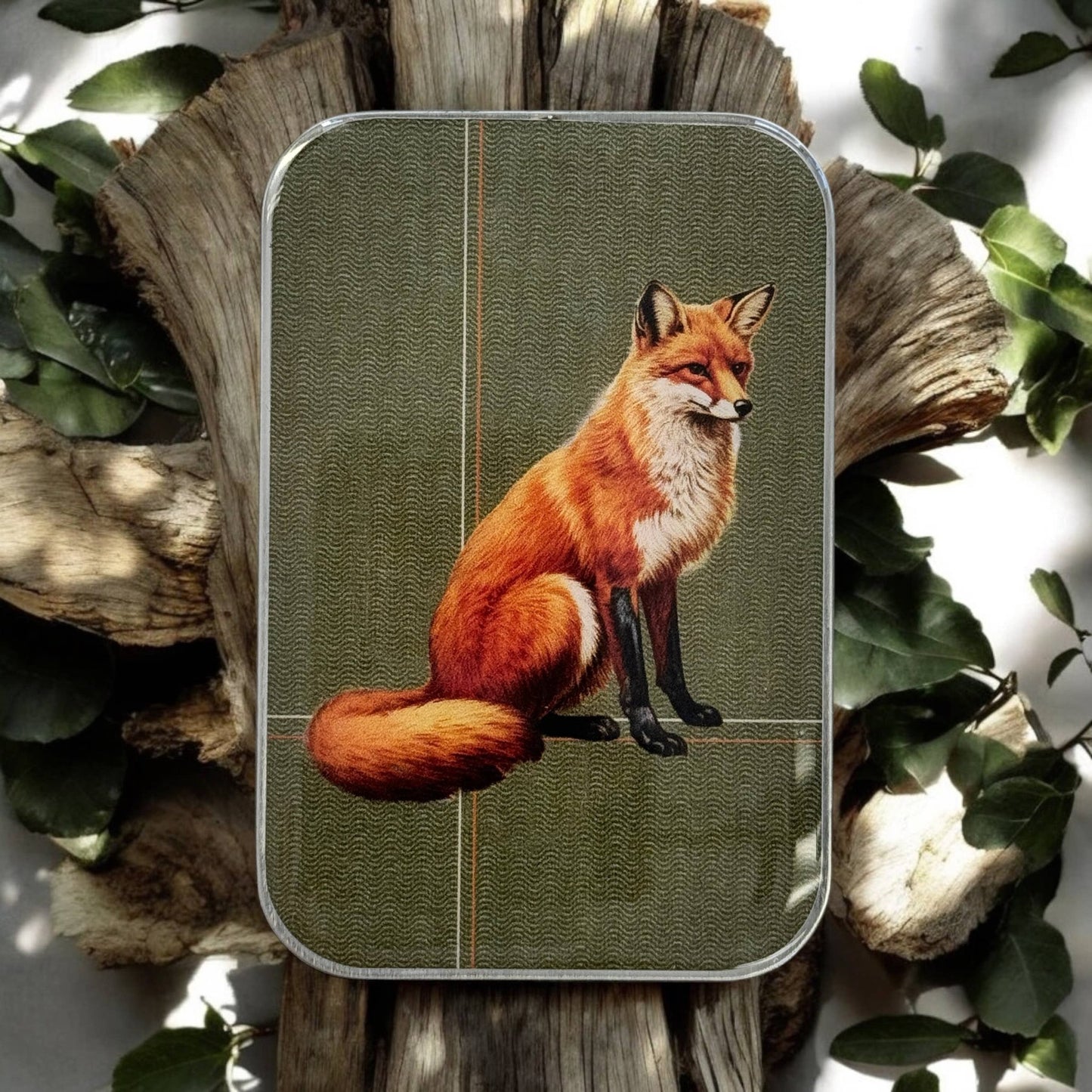 Metallboks – rev i skogen – Firefly Notes - Strikkeredet Design - Tilbehør