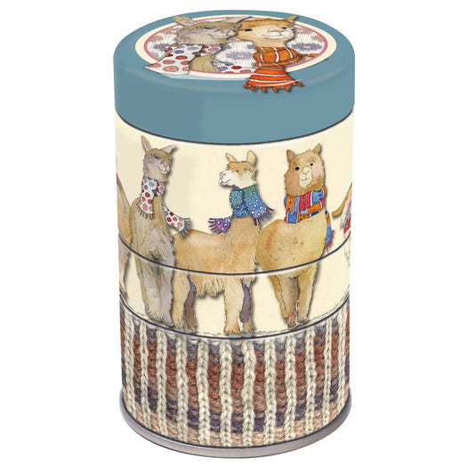 Metallbokser 3 - i - 1 – alpacas – Emma Ball - Strikkeredet Design - 