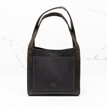 Mini Boxy Tote - veske i skinn - Thread & maple - Strikkeredet Design - 