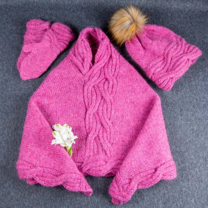 Mini Waves Hefte – nydelig serie med lue, votter og poncho til barn - Strikkeredet Design - Strikkeoppskrift