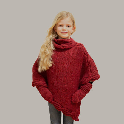 Mini Waves Poncho til barn - perfekt for både hverdagsbruk og mer pyntede anledninger - Strikkeredet Design - Strikkeoppskrift
