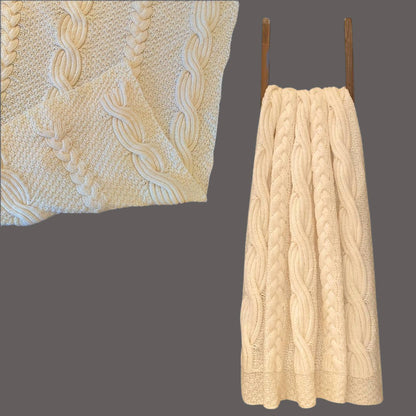 Mykt babyteppe og varmt pledd – to vakre tepper i én oppskrift - Strikkeredet Design - Strikkeoppskrift