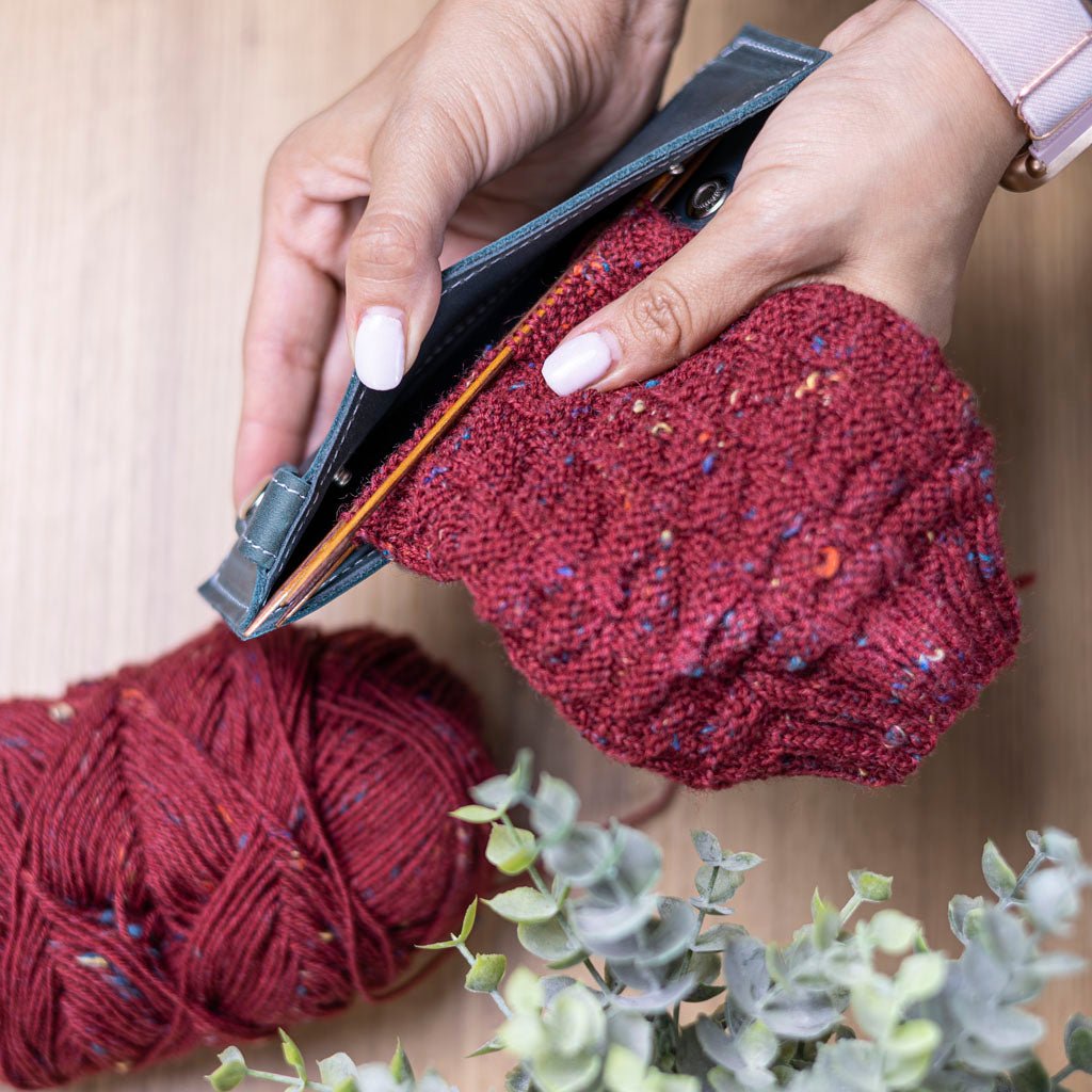 Needle Cozy – pinneetui til sokkestrikk og småstrikk - Strikkeredet Design - 