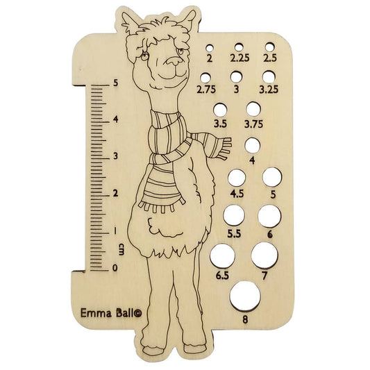 Pinnemåler i tre – Alpaca (2–8 mm) – Emma Ball - Strikkeredet Design - Annet strikketilbehør
