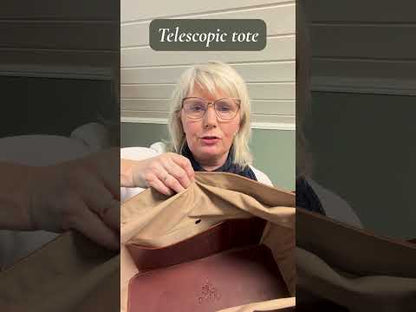 Telescopic tote i skinn fra thread & maple – til jobb, strikking og shopping