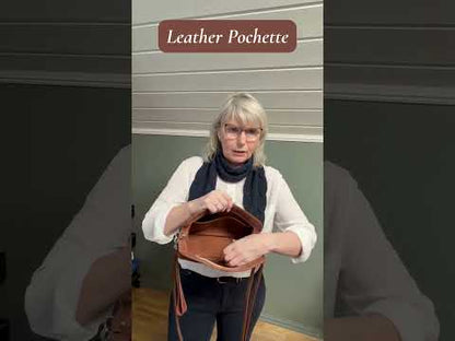 Leather Pochette - elegant skinnveske