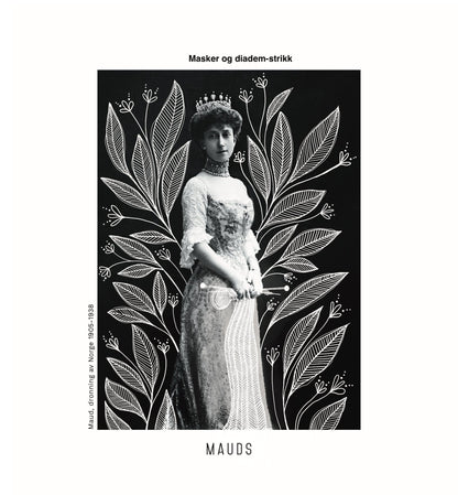 Prosjektbager med ikoniske motiver av Dronning Maud - Strikkeredet Design - Prosjektveske