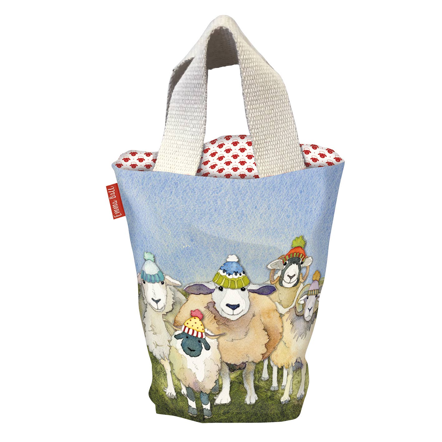 Prosjektveske (bucket) – Happy Sheep – Emma Ball - Strikkeredet Design - Prosjektveske