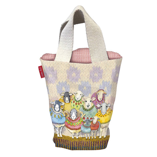 Prosjektveske (bucket) – Sheep in sweaters – Emma Ball - Strikkeredet Design - 