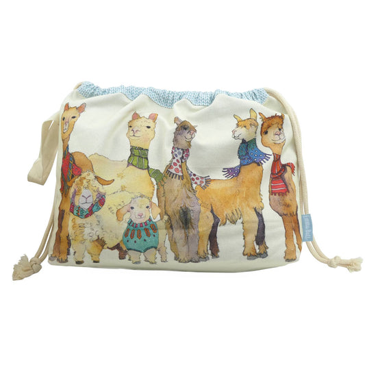 Prosjektveske med snøring – alpaca & friends – Emma Ball - Strikkeredet Design - 