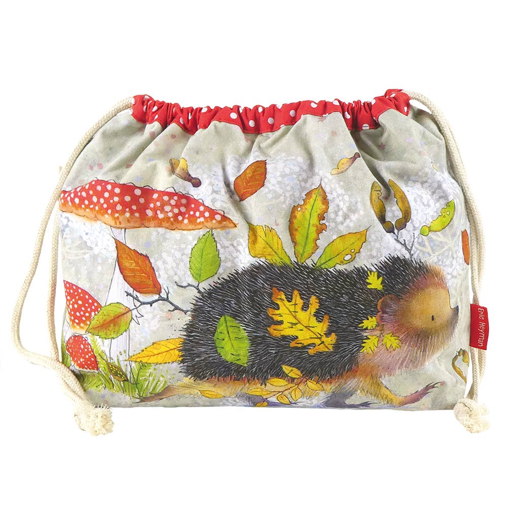 Prosjektveske med snøring – hedgehog – Emma Ball - Strikkeredet Design - 