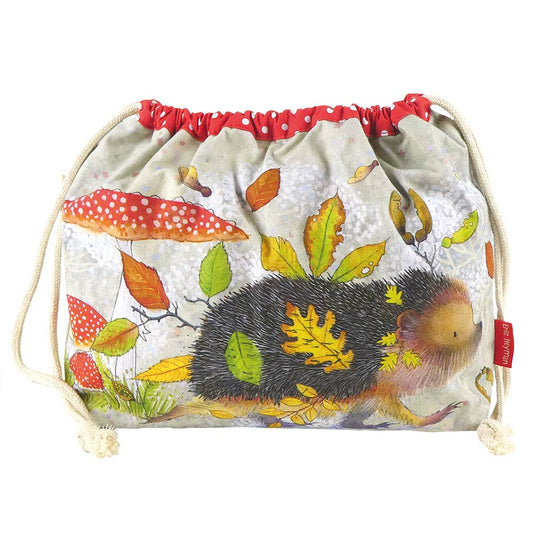 Prosjektveske med snøring – hedgehog – Emma Ball - Strikkeredet Design - 