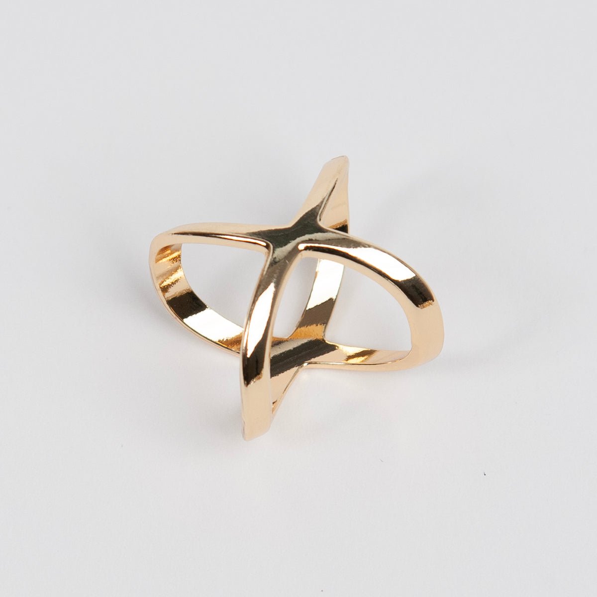 Skjerfring - Enkel X | Stor størrelse - Strikkeredet Design - Skjerf ring