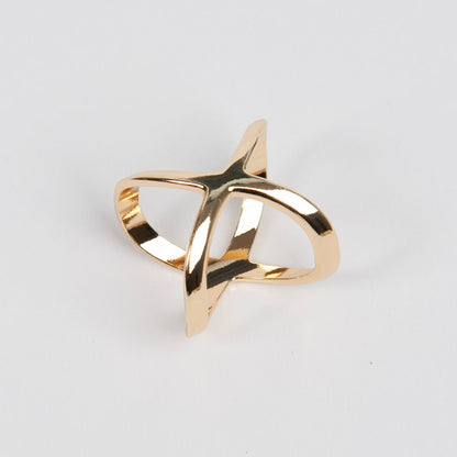 Skjerfring - Enkel X | Stor størrelse - Strikkeredet Design - Skjerf ring