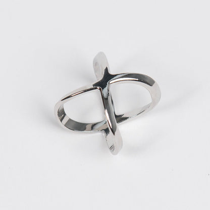 Skjerfring - Enkel X | Stor størrelse - Strikkeredet Design - Skjerf ring
