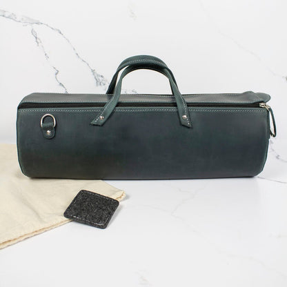 Spinneveske – designet av Andrea Mowry & Thread & Maple - Strikkeredet Design - Veske i ekte lær