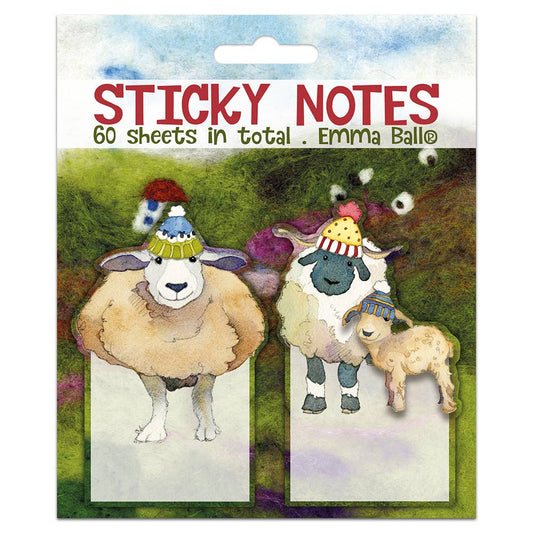 Sticky notes – happy sheep – Emma Ball - Strikkeredet Design - 