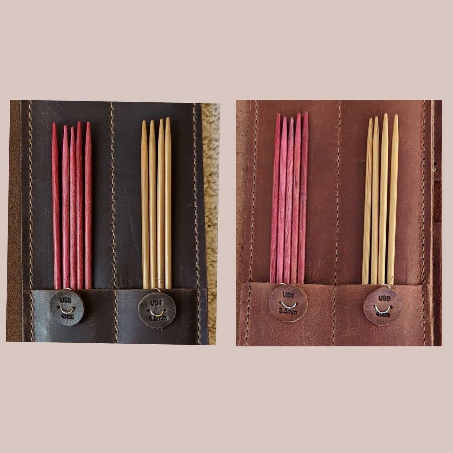 Størrelsesmarkører for strikkepinnemapper – finn raskt rett pinnestørrelse - Strikkeredet Design - Thread and Maple innleggsmapper for strikkeverktøy