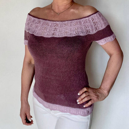 Summer date – lekker og feminin sommertopp med to bruksmåter - Strikkeredet Design - Strikkeoppskrift