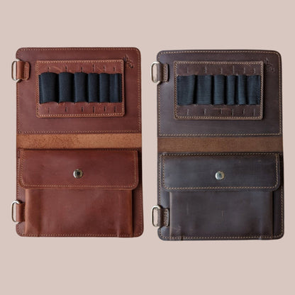 Thread and Maple Innleggsmappe i ekte lær for ChiaoGoo Halvt Pinnesett (5,5 mm - 10,0 mm) - Strikkeredet Design - Thread and Maple innleggsmapper for strikkeverktøy