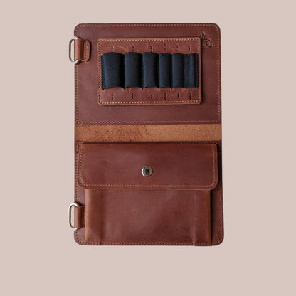 Thread and Maple Innleggsmappe i ekte lær for ChiaoGoo Halvt Pinnesett (5,5 mm - 10,0 mm) - Strikkeredet Design - Thread and Maple innleggsmapper for strikkeverktøy