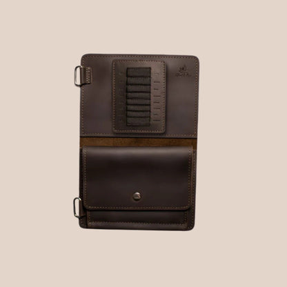 Thread and Maple Innleggsmappe i ekte lær for ChiaoGoo Halvt Pinnesett (5,5 mm - 10,0 mm) - Strikkeredet Design - Thread and Maple innleggsmapper for strikkeverktøy