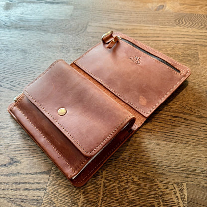 Thread and Maple vaiermappe – perfekt for oppbevaring av vaiere og tilbehør - Strikkeredet Design - Thread and Maple håndlagde lærprodukter