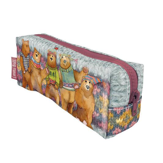 Tilbehørsveske/pennal – woolly bears – Emma Ball - Strikkeredet Design - 