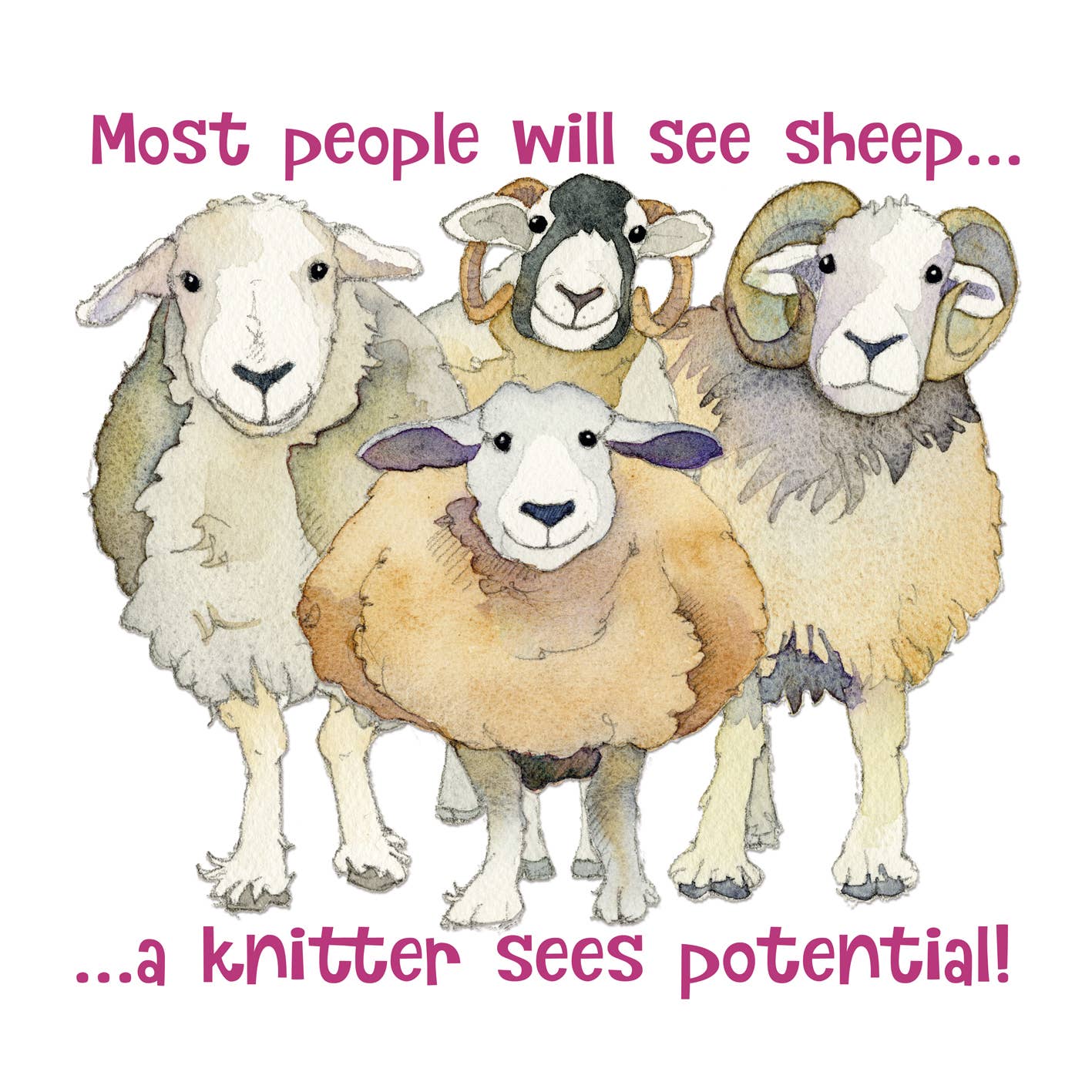 Totebag – Sheep Potential – Emma Ball - Strikkeredet Design - Prosjektveske
